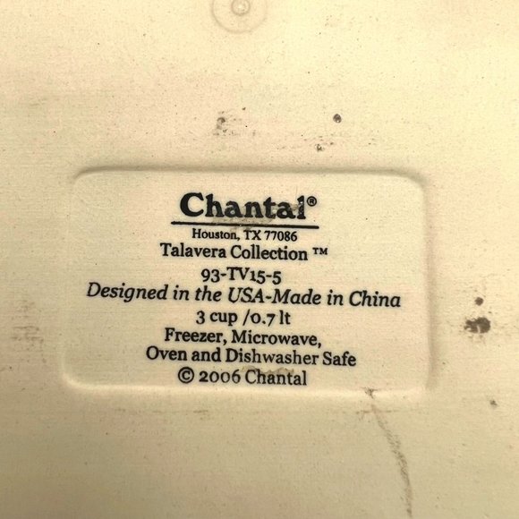 Chantal Talavera Square Baking Dish Collection Blue 2006 Pottery Scalloped Edge - Picture 4 of 9